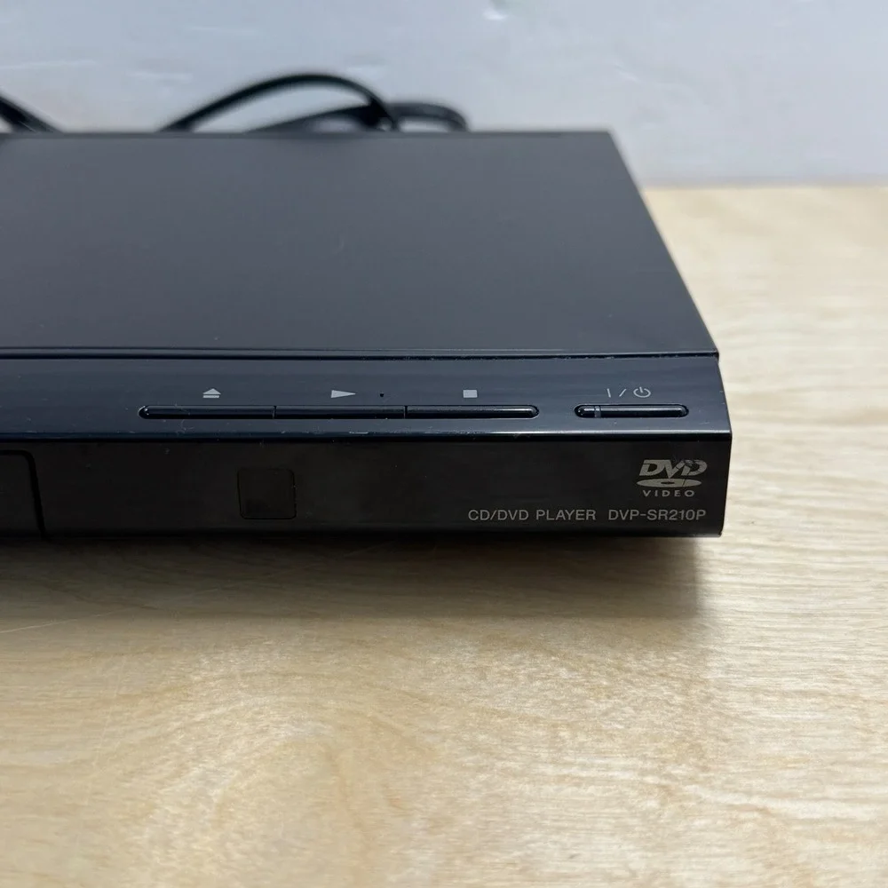 Sony DVP-SR210P CD DVD Player Black with Remote RMT-D197A and AV Cables